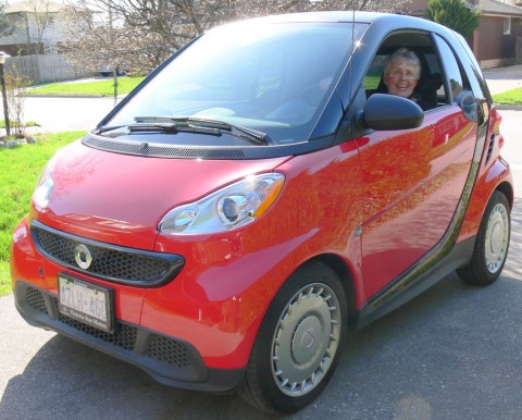 E at wheel of Smart car-1024